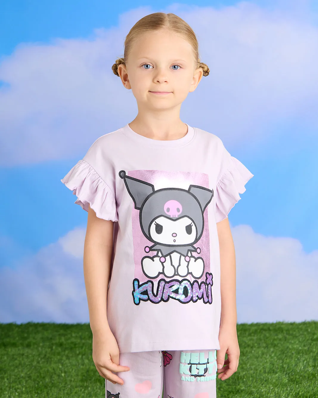 Girls Lilac Kuromi Printed T-Shirt sold by Redtag