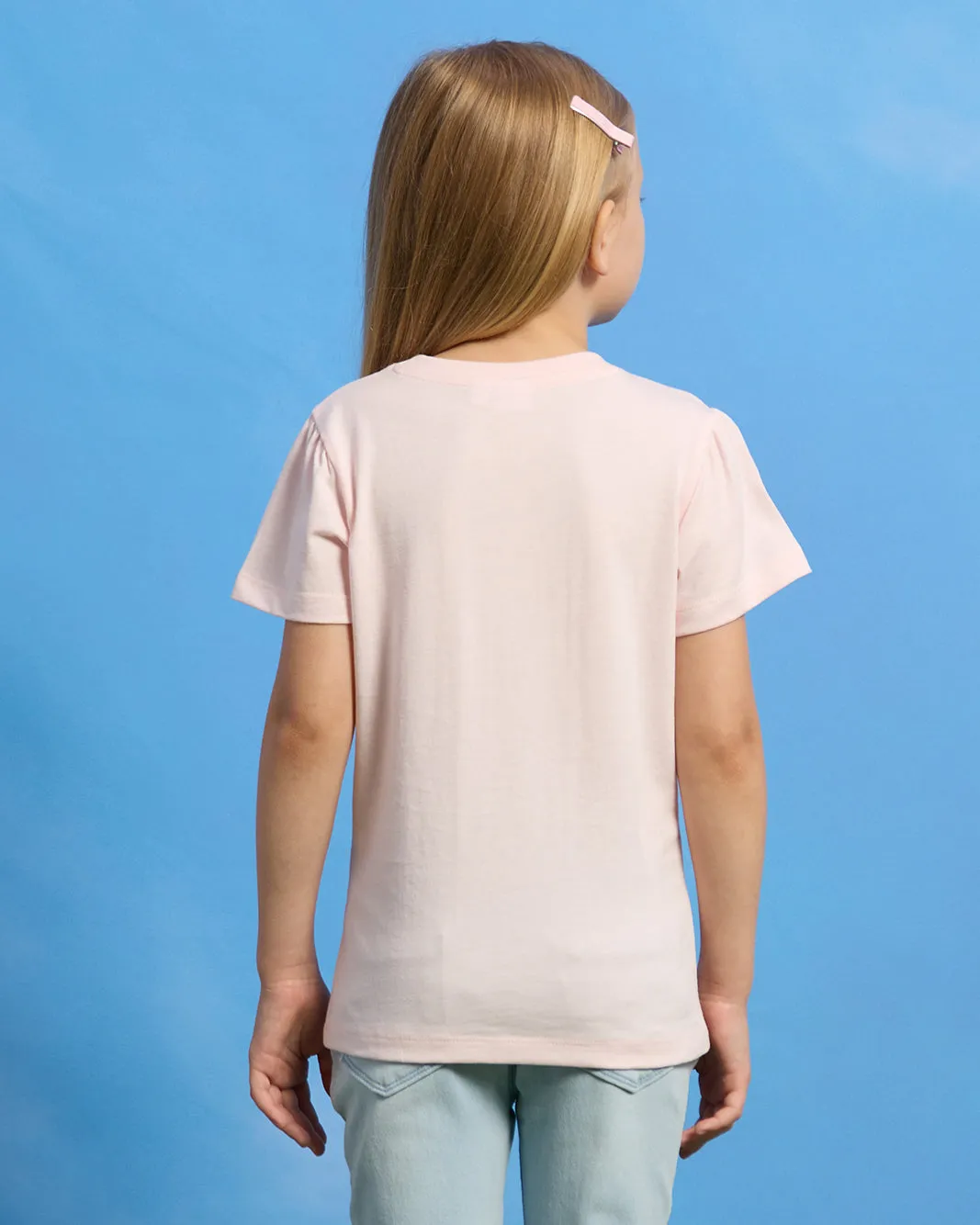 Girls Pink Cat Placement Print T-Shirt sold by Redtag product image thumbnail 3