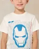 Boys Cream Printed Iron Man Short Sleeve T-Shirt sold by Redtag