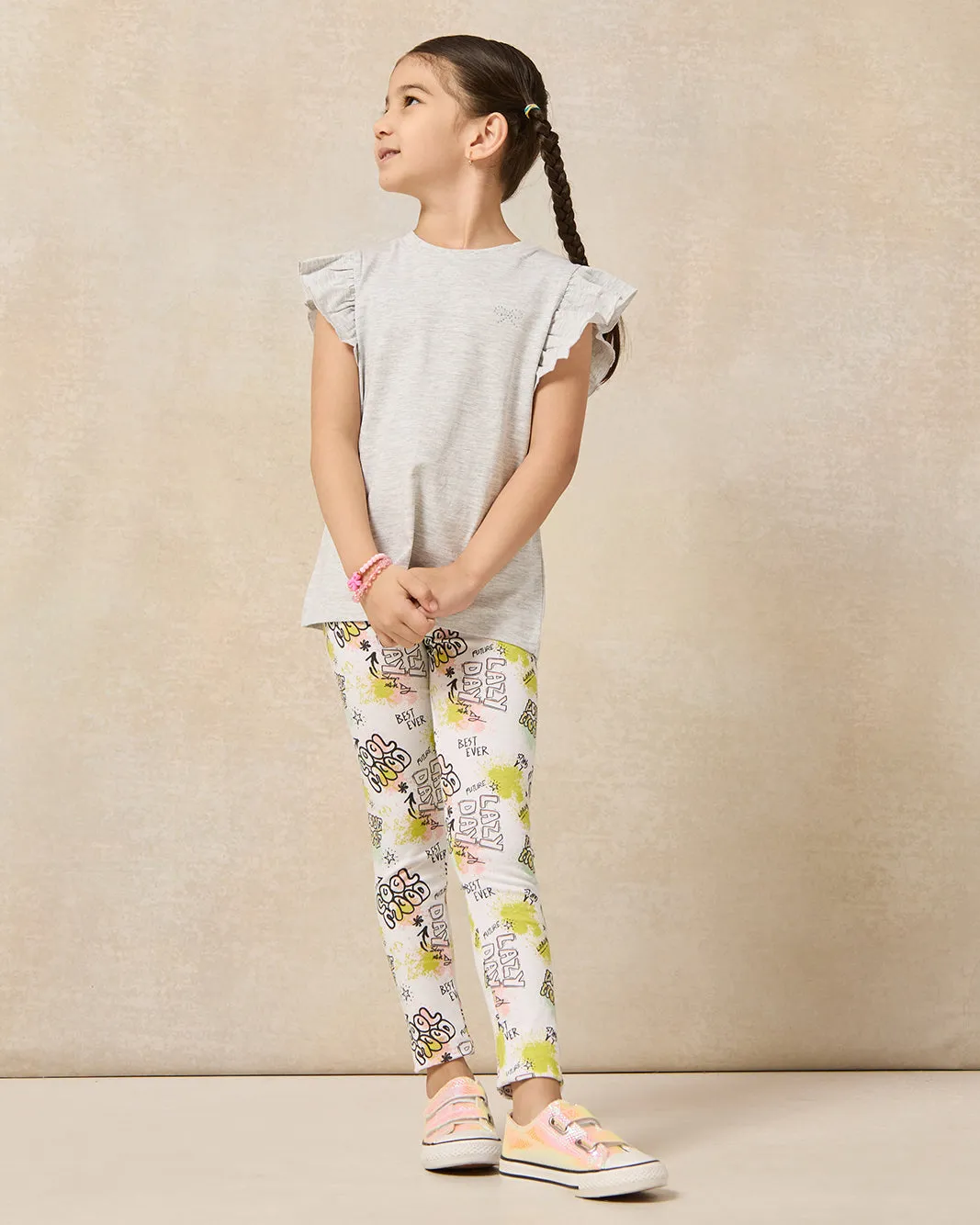 Girls White Printed Leggings sold by Redtag product image thumbnail 2