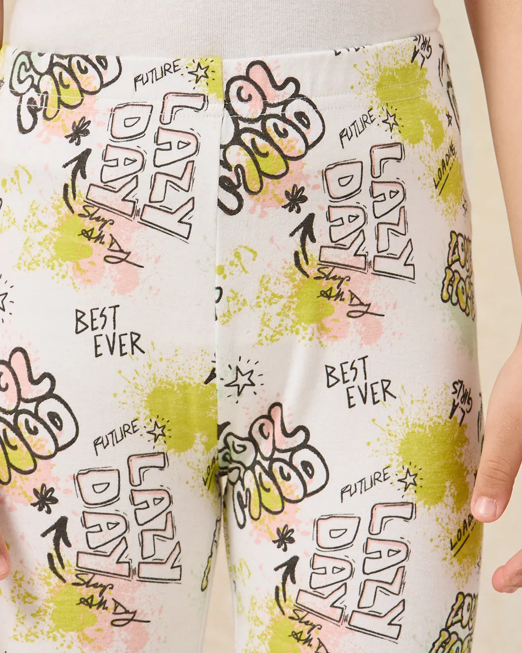 Girls White Printed Leggings sold by Redtag product image thumbnail 4