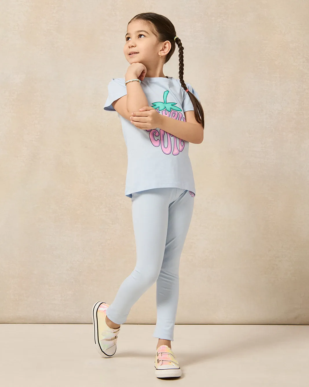 Girls Blue Berry Cute Print Leggings sold by Redtag product image thumbnail 2