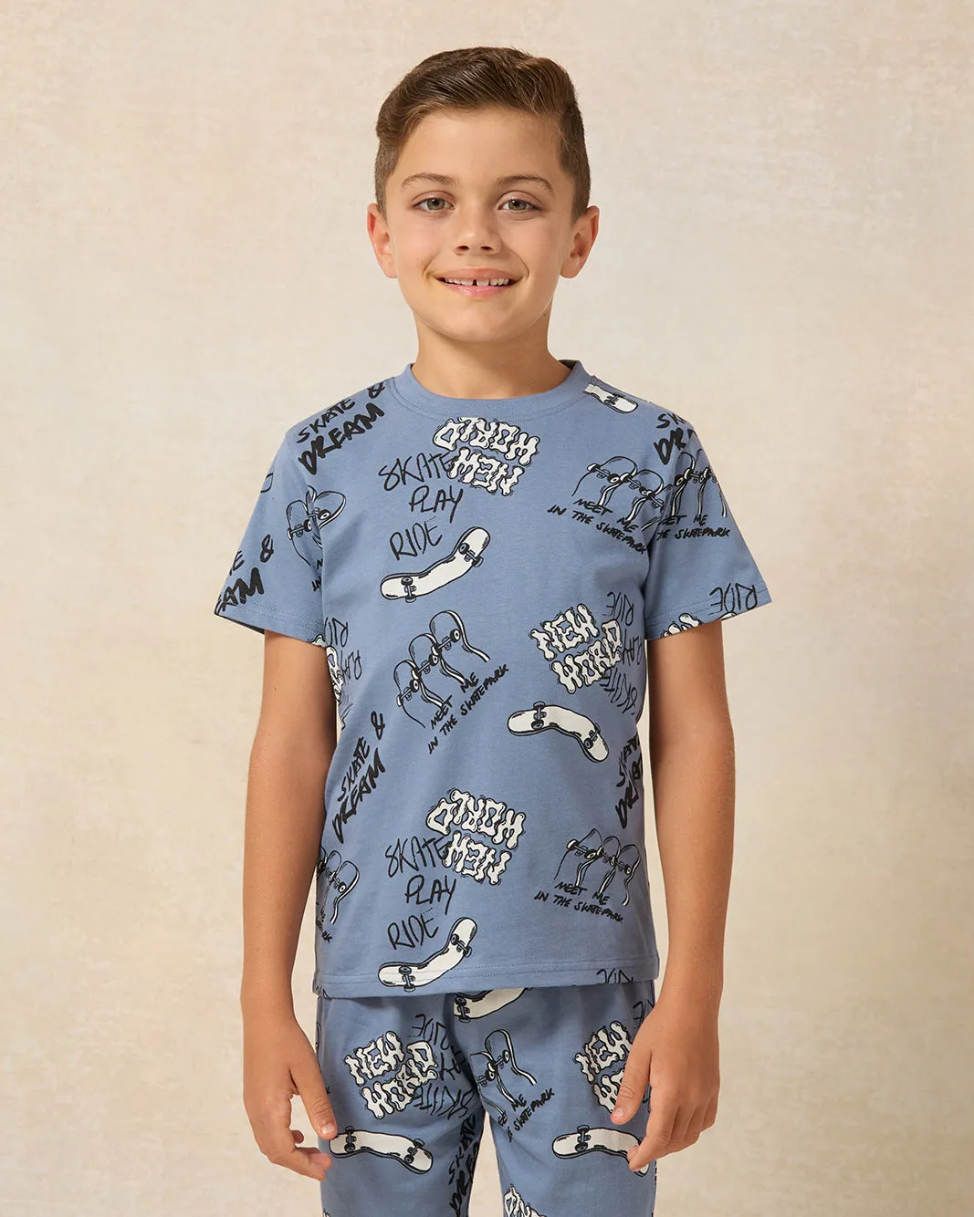 Boys Grey Printed Pyjama Set (2 Piece) sold by Redtag product image thumbnail 2