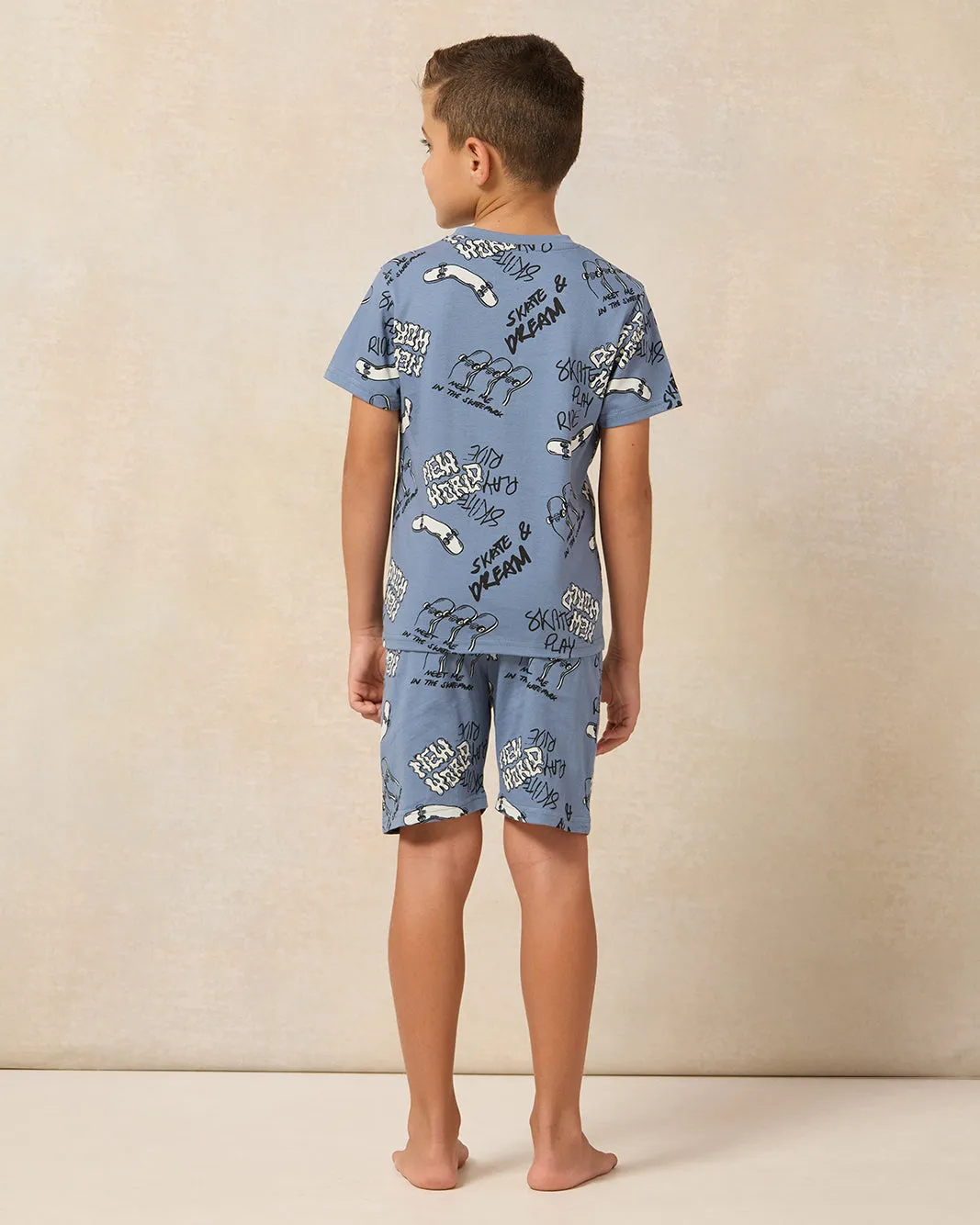Boys Grey Printed Pyjama Set (2 Piece) sold by Redtag product image thumbnail 4