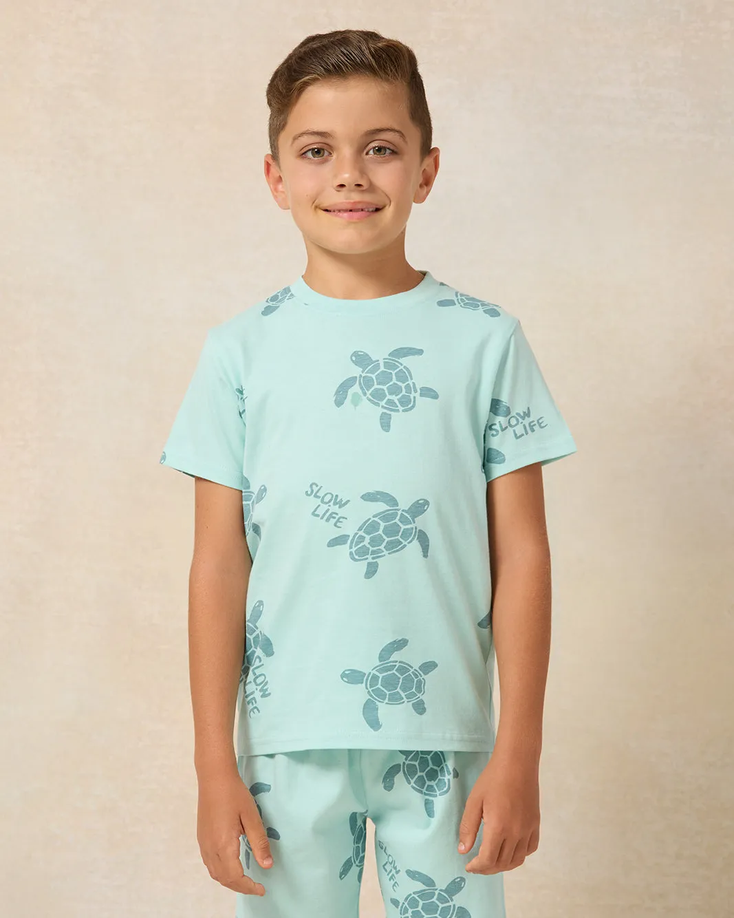 Boys Blue Turtle Printed Pyjama Set (2 Piece) sold by Redtag product image thumbnail 2