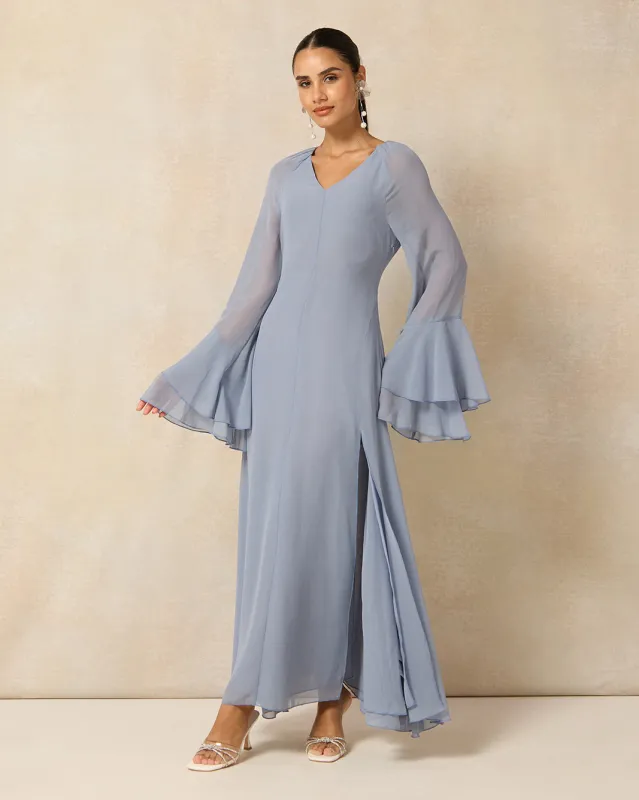 Women Blue Fit & Flare Dress sold by Redtag