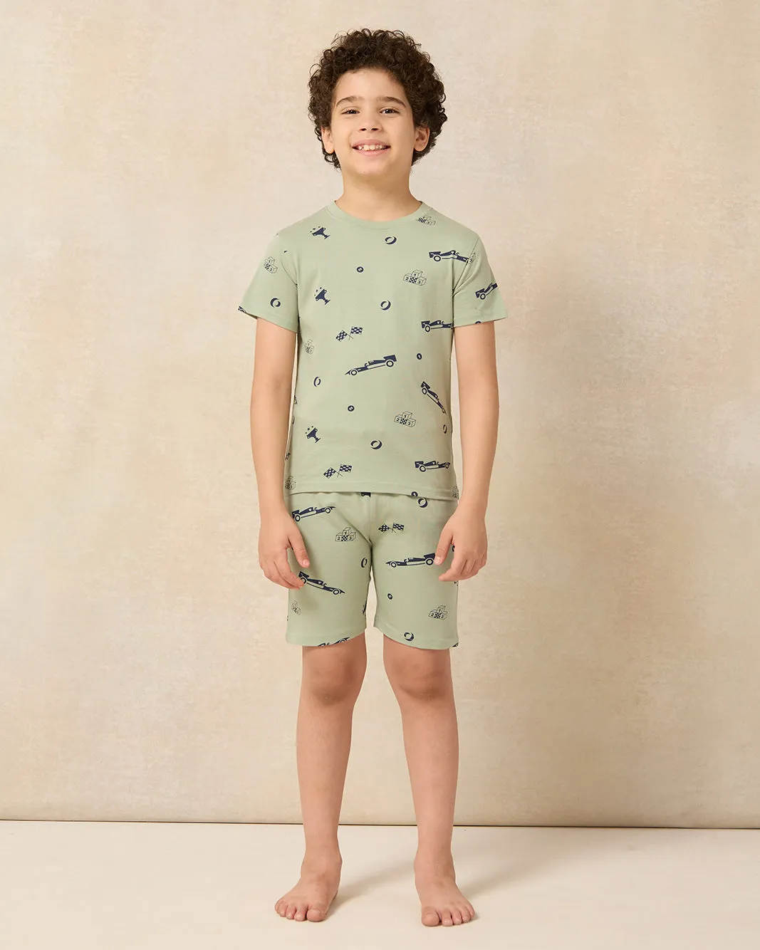 Boys Green Printed Pyjama Set (2 Piece) sold by Redtag