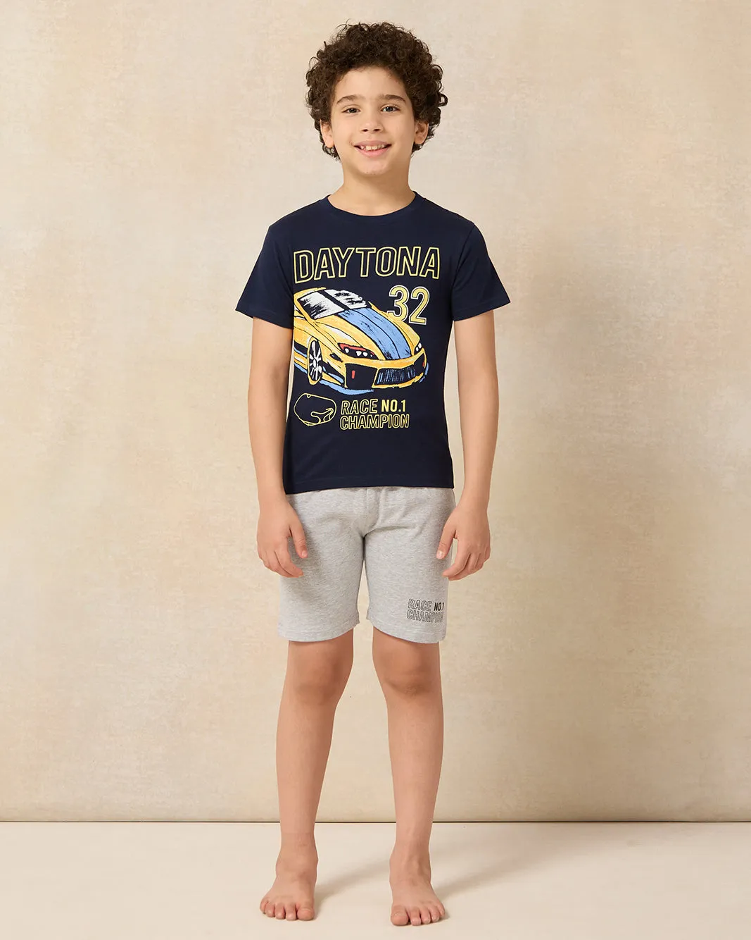 Boys Black And Grey Printed Pyjama Set (2 Piece) sold by Redtag