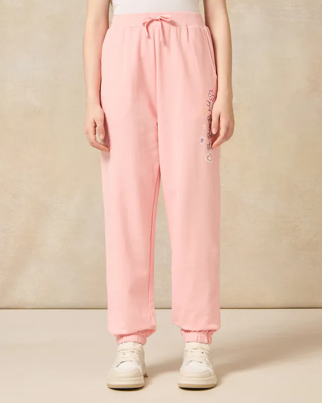 Senior Girls Pink Printed Active Pants sold by Redtag