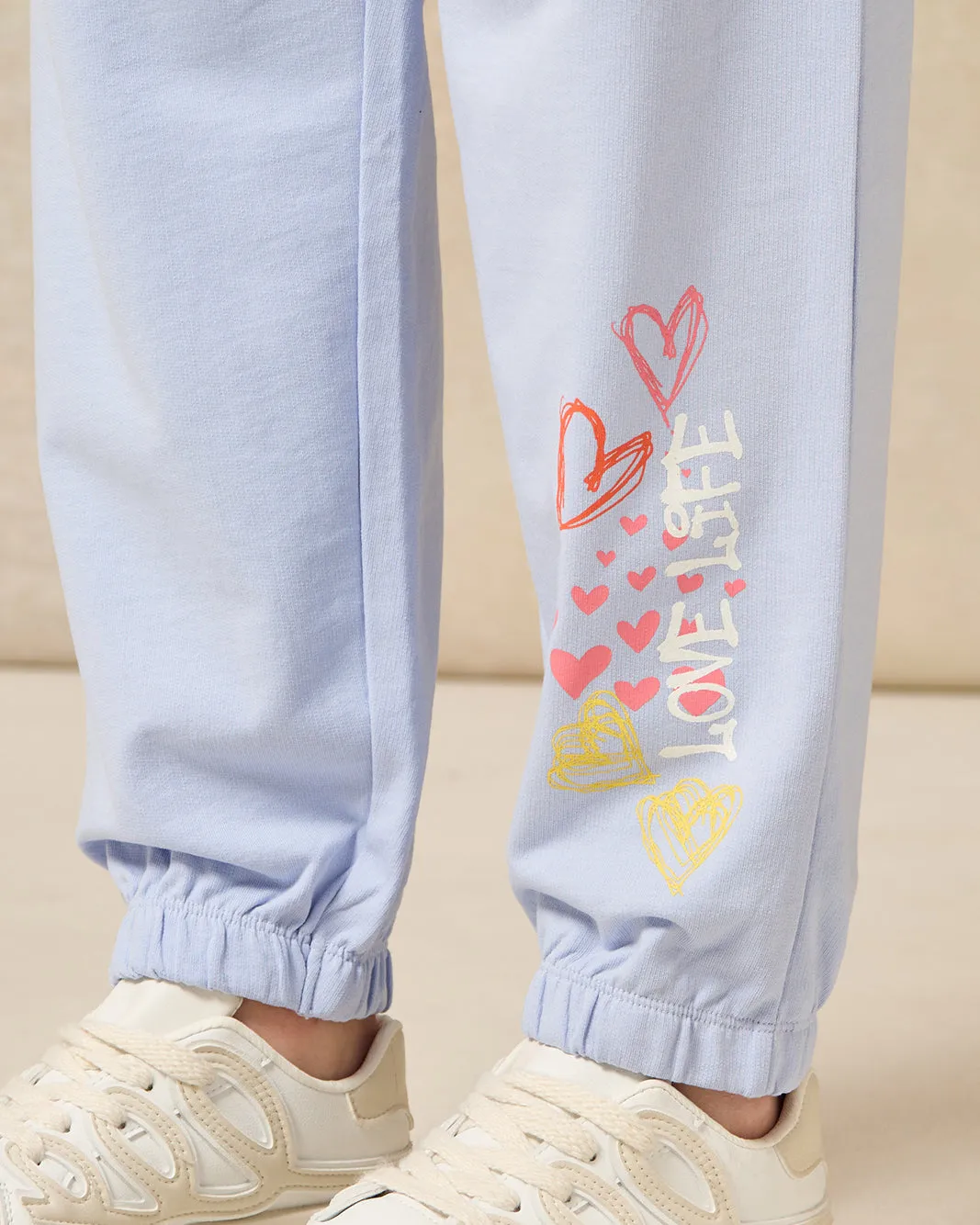 Senior Girls Blue Printed Active Pants sold by Redtag product image thumbnail 5