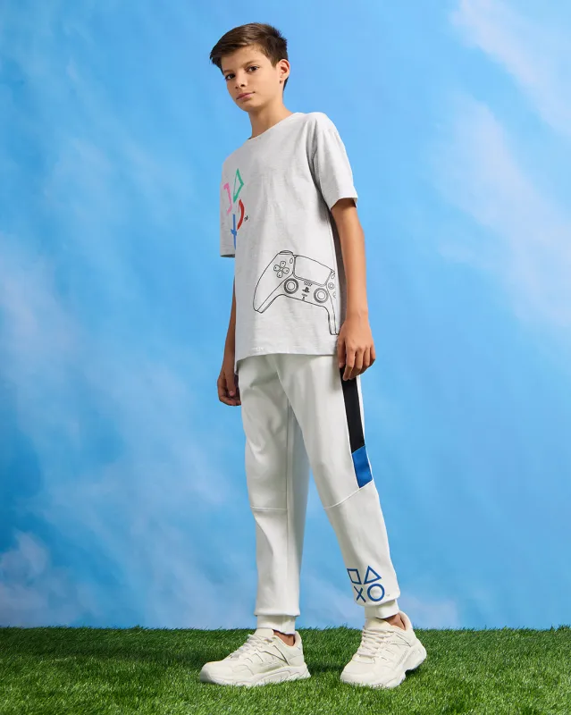 Senior Boys Grey Play Station Printed T-Shirt sold by Redtag