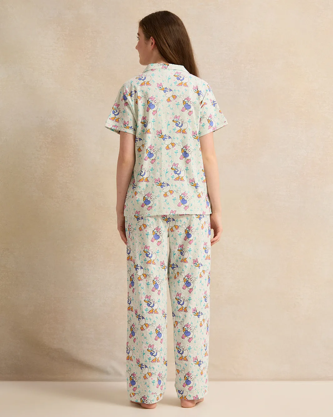 Senior Girls Mint Daisy Button Front Pajama Set (2 Piece) sold by Redtag product image thumbnail 4