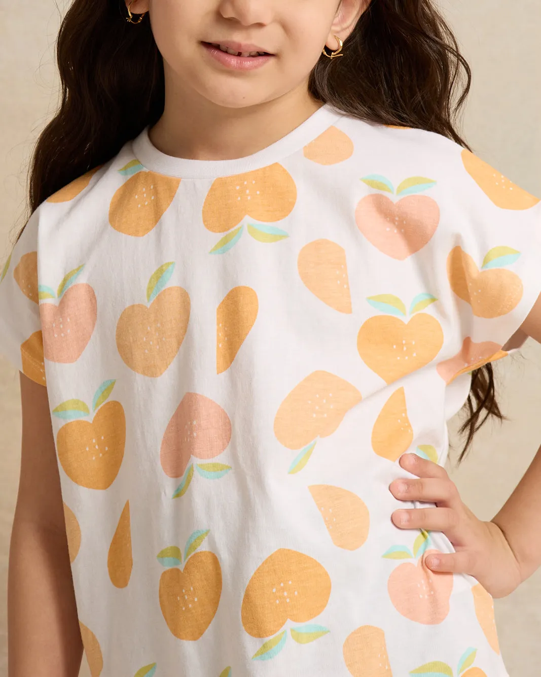 Girls White All-Over Print Crop T-Shirt sold by Redtag product image thumbnail 4