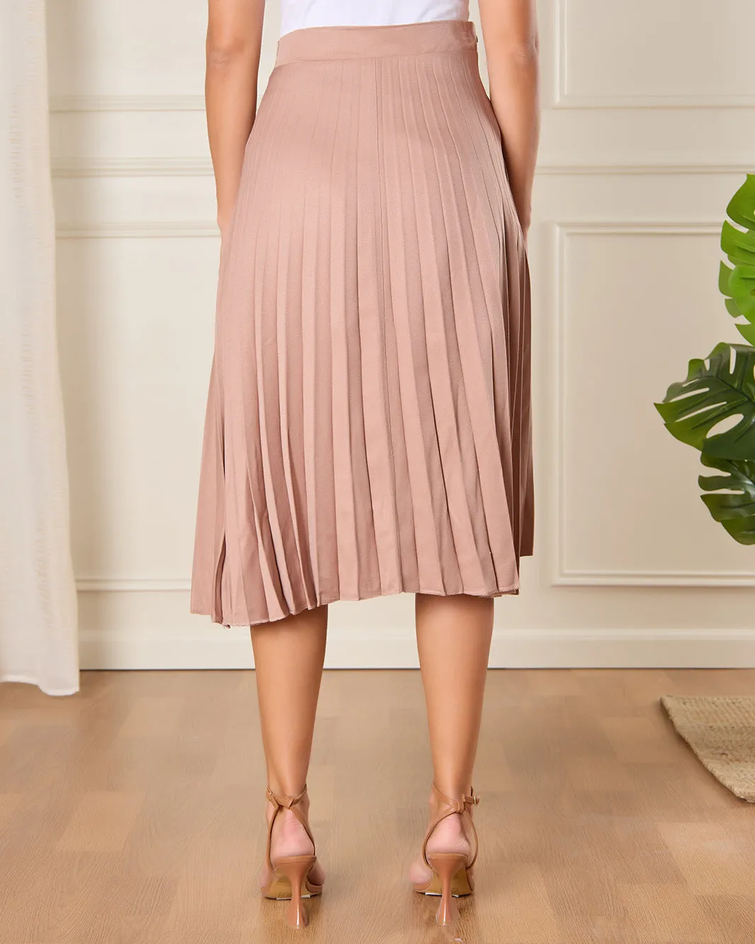 Women Pink Pleated Skirt sold by Redtag product image thumbnail 3