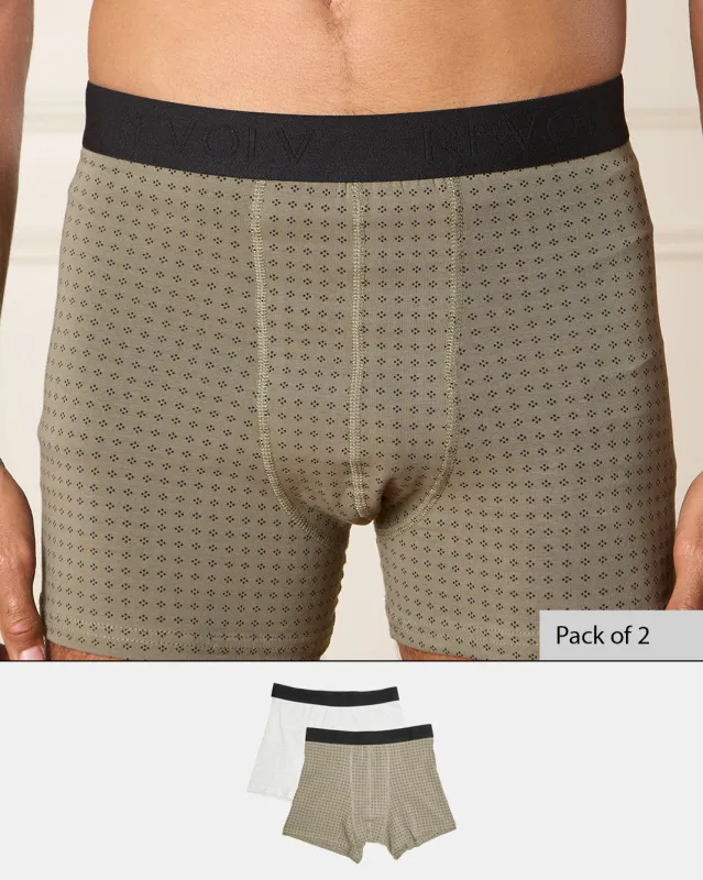 Men White And Grey Boxers Set (Pack of 2) sold by Redtag