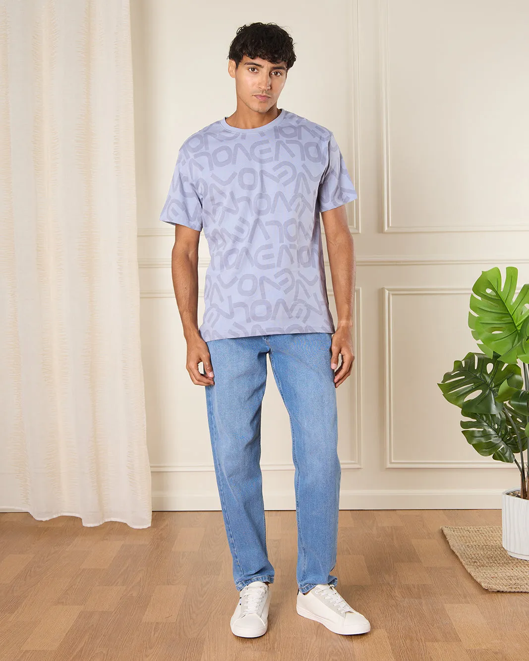 Men Purple Basic T-shirt sold by Redtag product image thumbnail 2