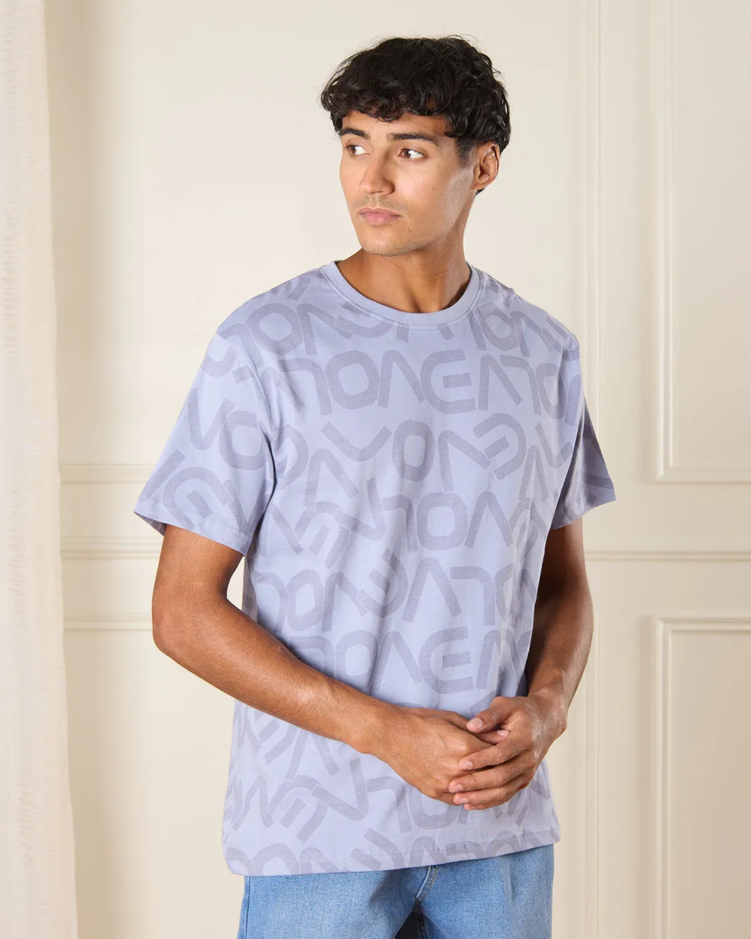 Men Purple Basic T-shirt sold by Redtag