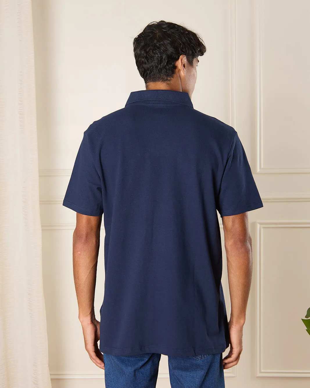 Men Navy Basic Polo Shirt sold by Redtag product image thumbnail 3