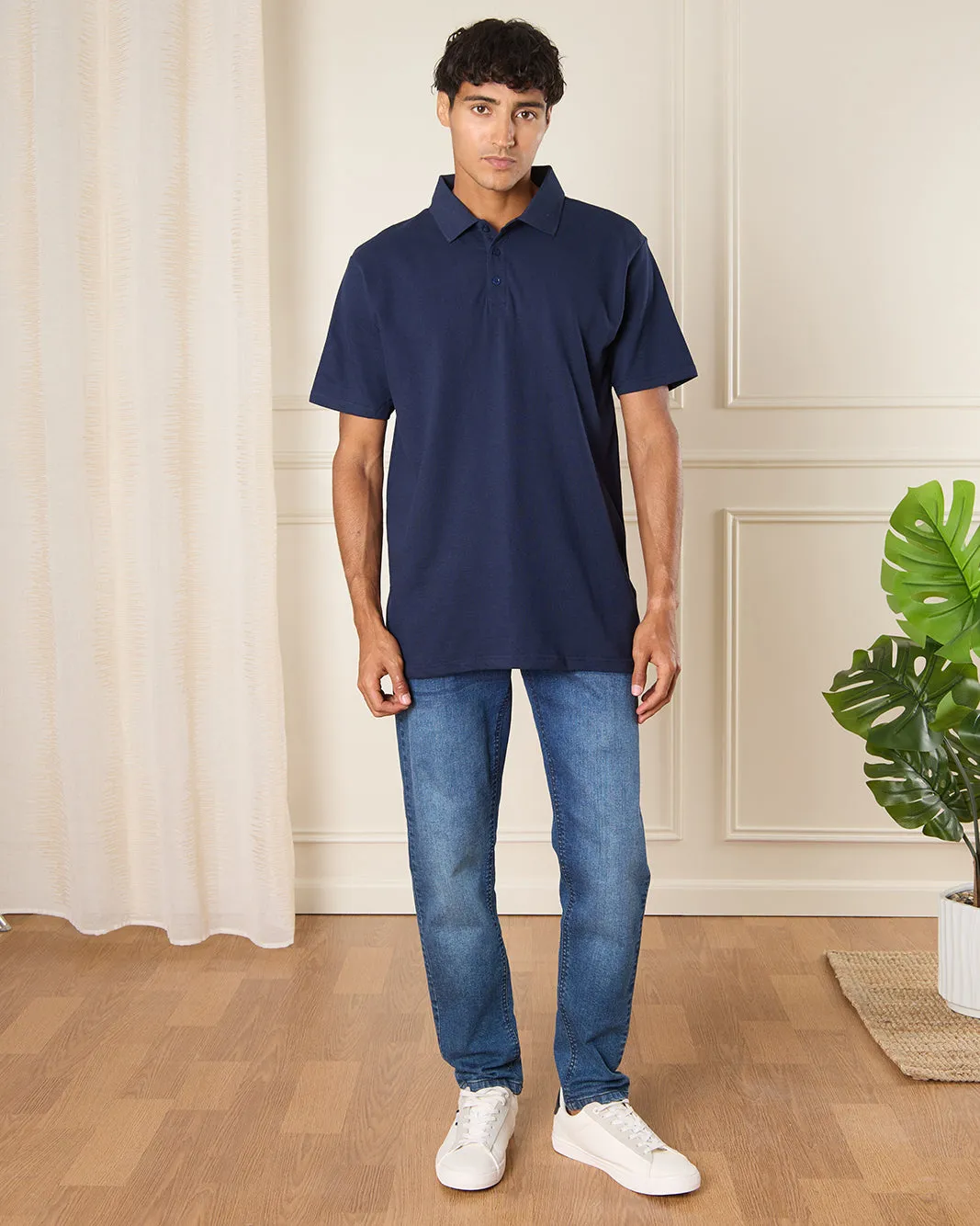 Men Navy Basic Polo Shirt sold by Redtag product image thumbnail 2