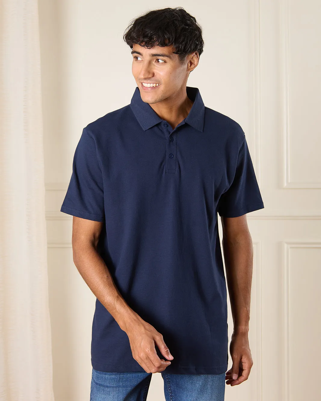 Men Navy Basic Polo Shirt sold by Redtag