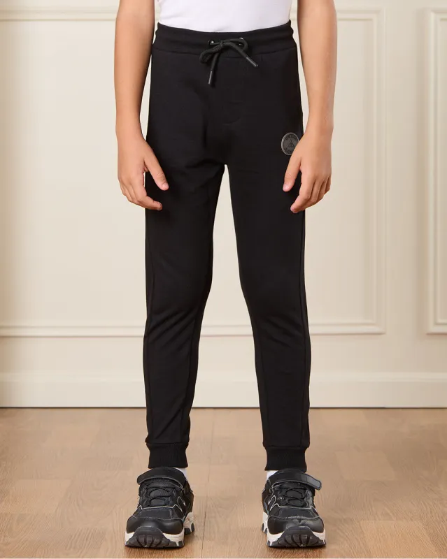 Boys Black Embellished Active Pants sold by Redtag