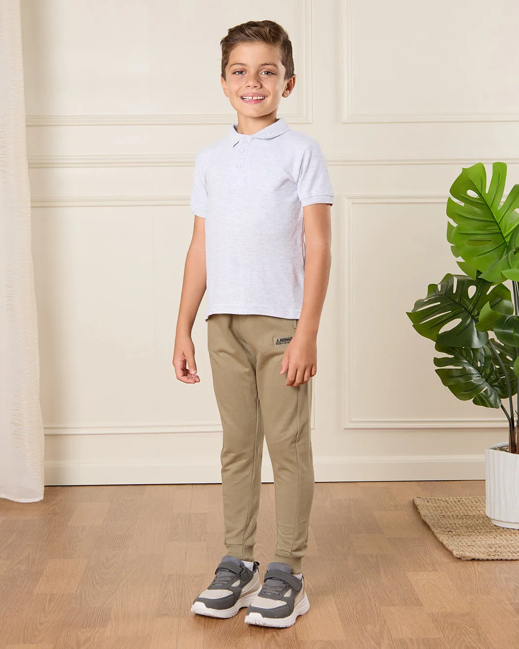 Boys Beige Embellished Active Pants sold by Redtag product image thumbnail 2