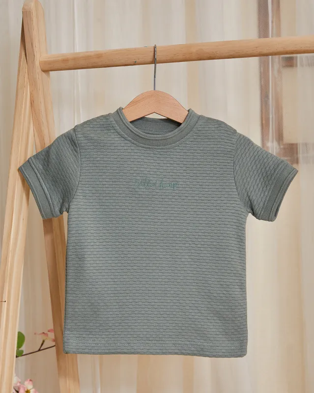 Infant Boys Green Jacquard T-Shirt sold by Redtag