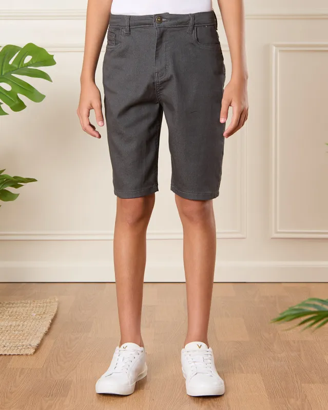 Senior Boys Charcoal Shorts sold by Redtag