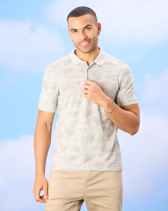 Men Grey Polo Shirt sold by Redtag