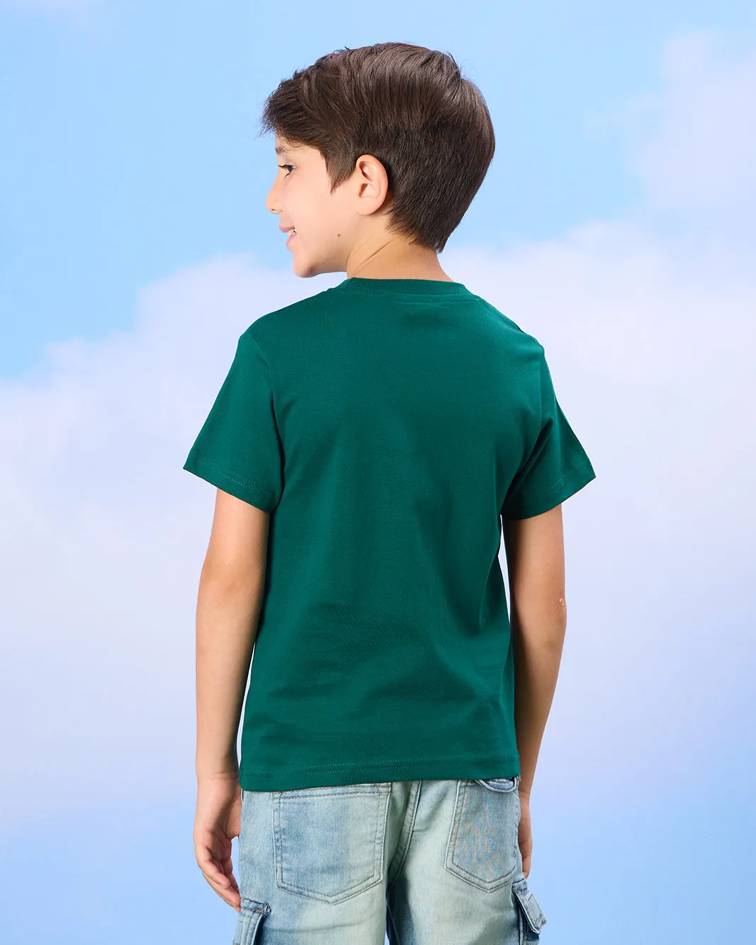 Boys Green Astronaut Print T-Shirt sold by Redtag product image thumbnail 3