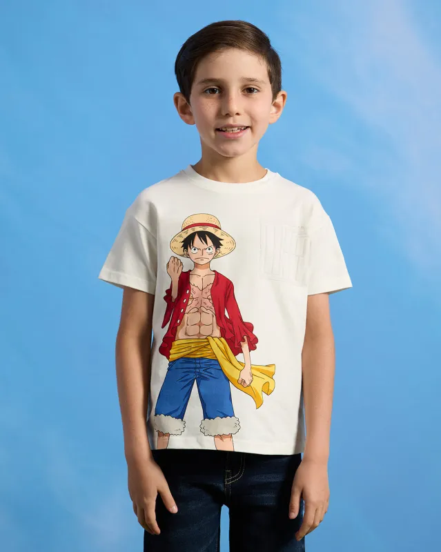 Boys White One Piece Print T-Shirt sold by Redtag