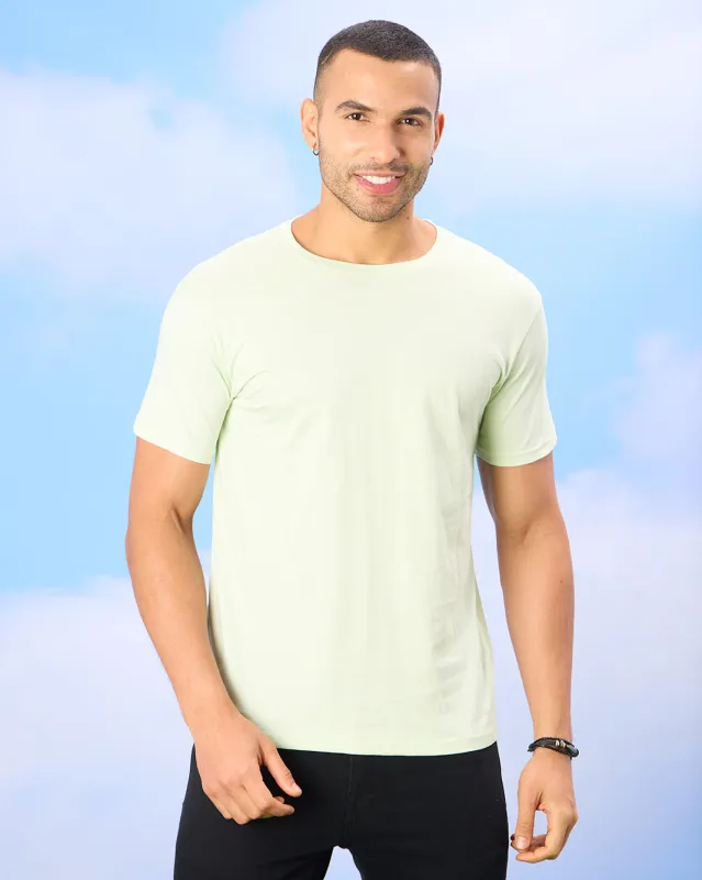 Men Mint Basic Solid T-Shirt sold by Redtag