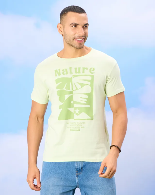 Men Green Graphic T-Shirt sold by Redtag