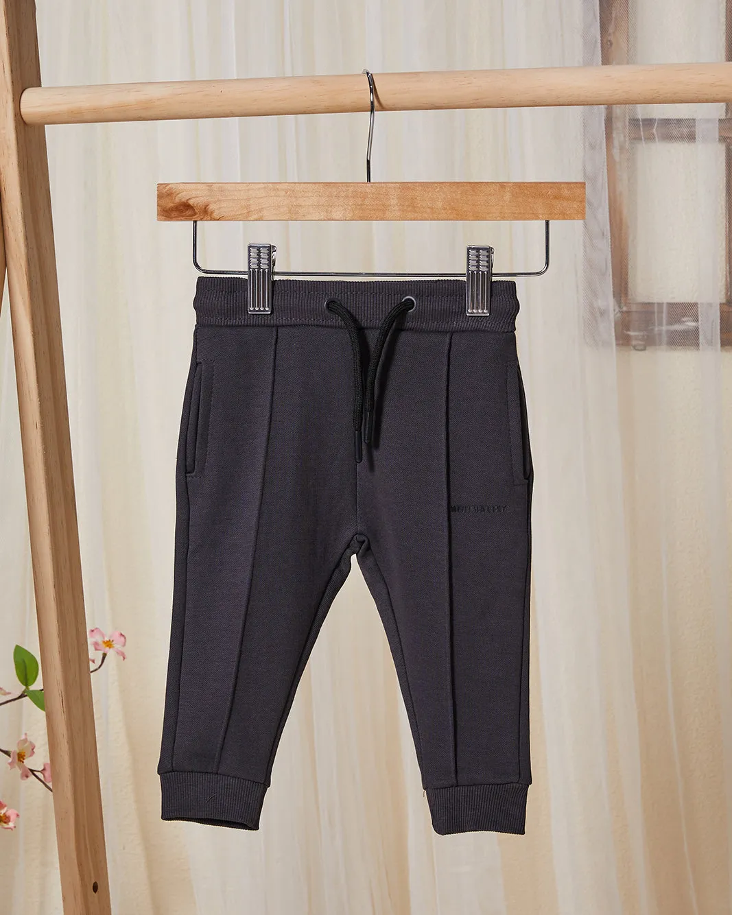 Infant Boys Black Minimalist Track Pants sold by Redtag