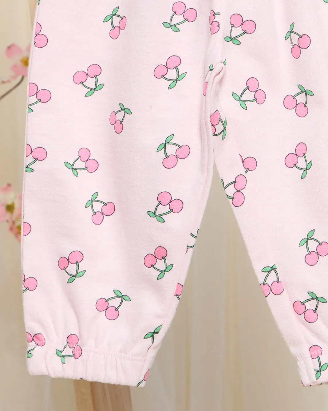 Infant Girls Pink Cherry Print Jogger Pants sold by Redtag product image thumbnail 4