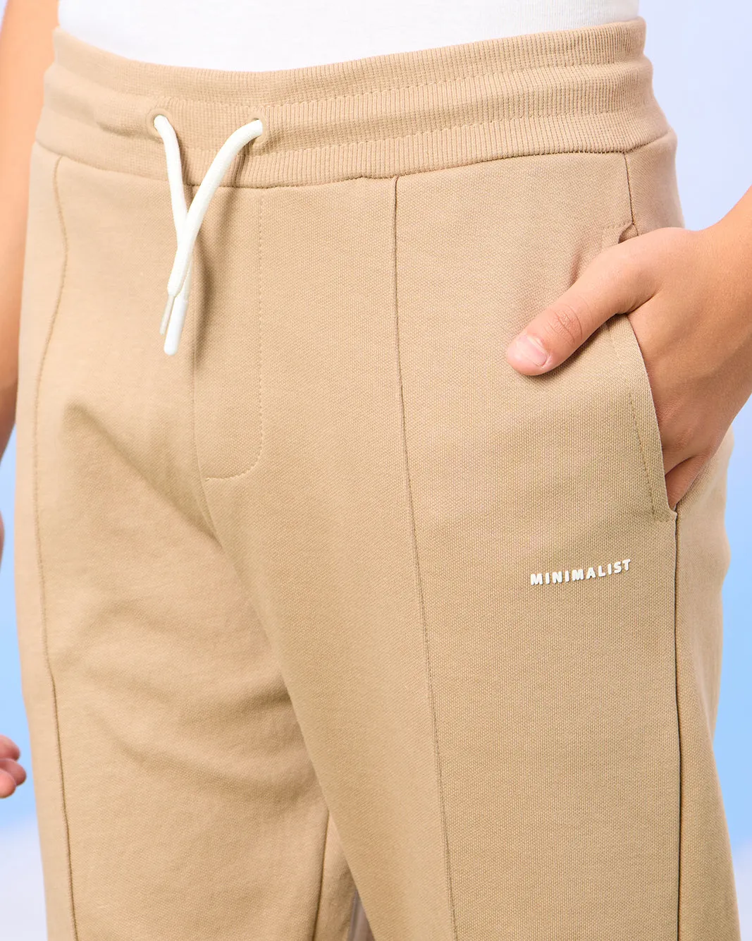 Senior Boys Beige Track Pants sold by Redtag product image thumbnail 4