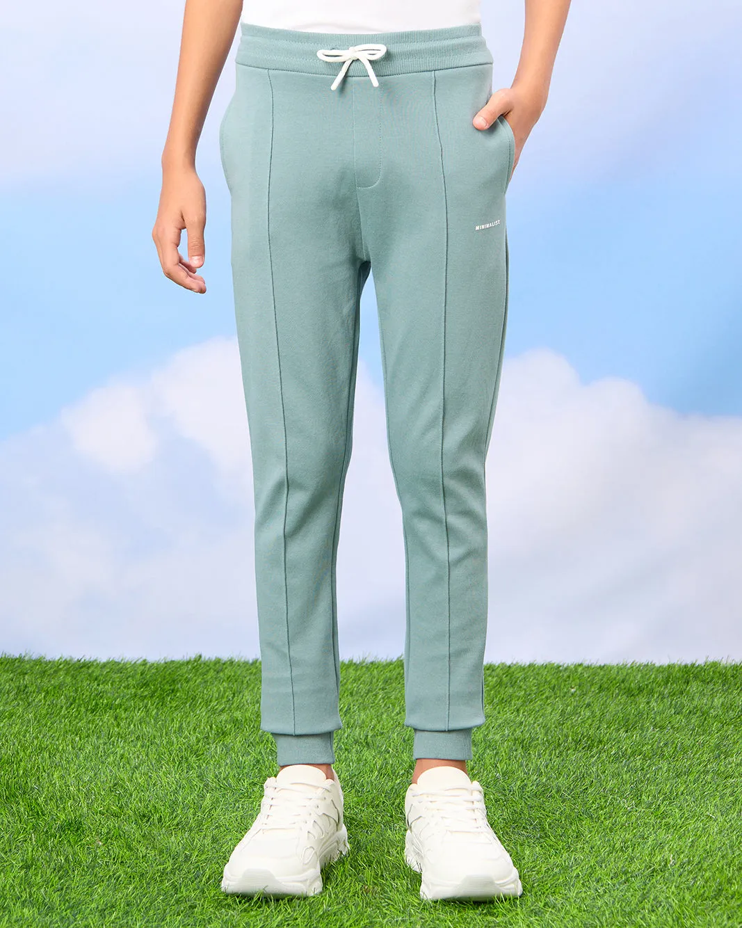 Senior Boys Blue Track Pants sold by Redtag