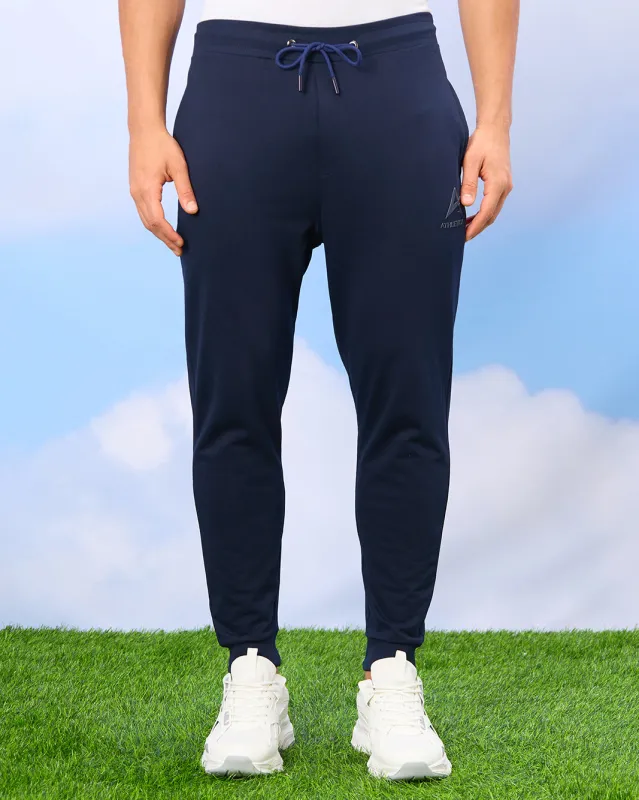 Men Navy Solid Active Track sold by Redtag