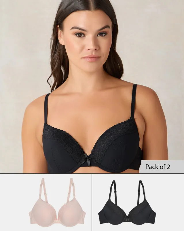 Women Assorted Push Up Bra (Pack of 2) sold by Redtag