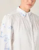 Women White Embroidered Collared Shirt sold by Redtag