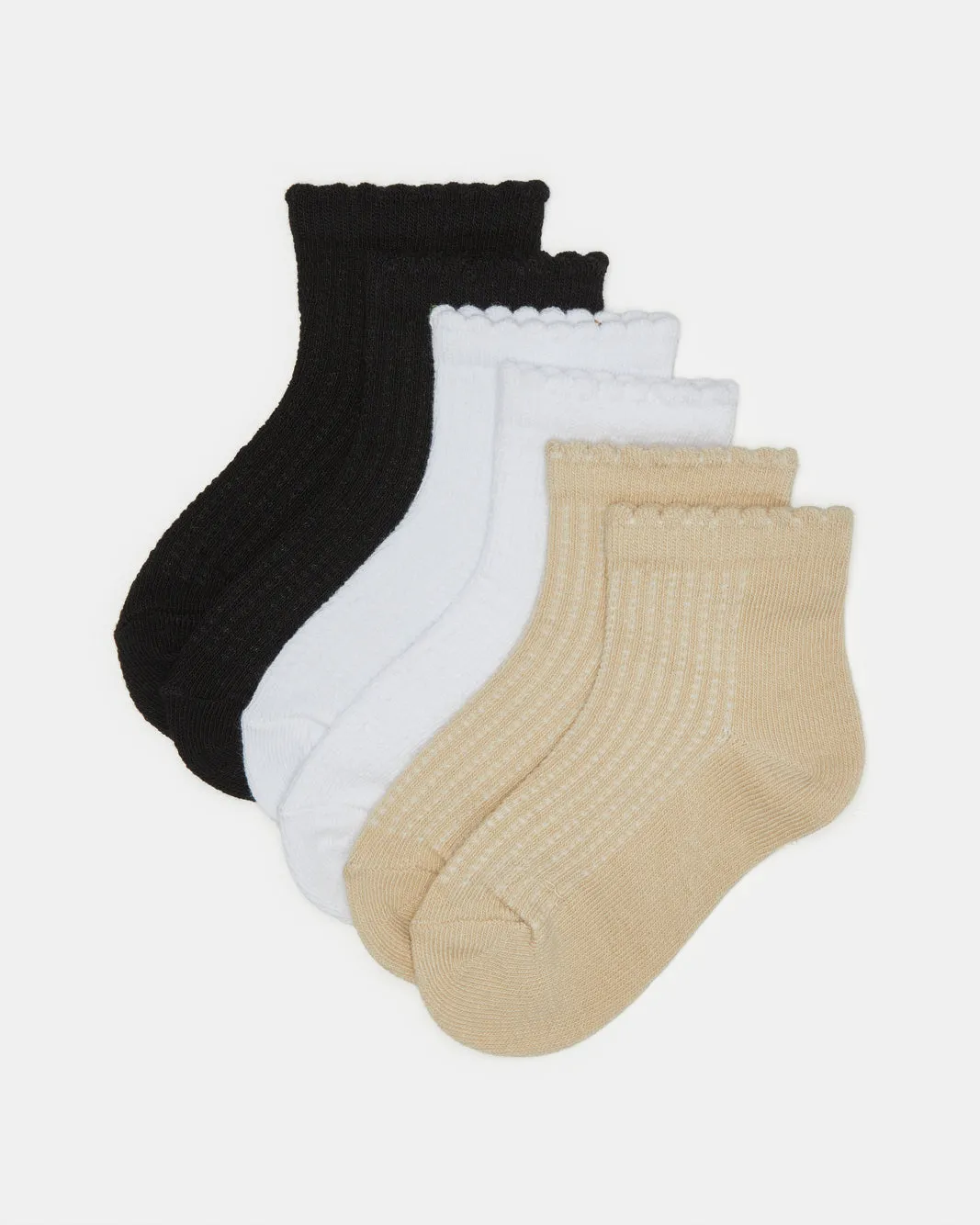 Girls Assorted Print Ankle Socks (3 Pairs) sold by Redtag