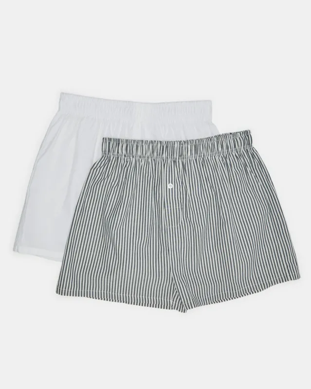 Men White And Black Boxers Brief Set (Pack of 2) sold by Redtag