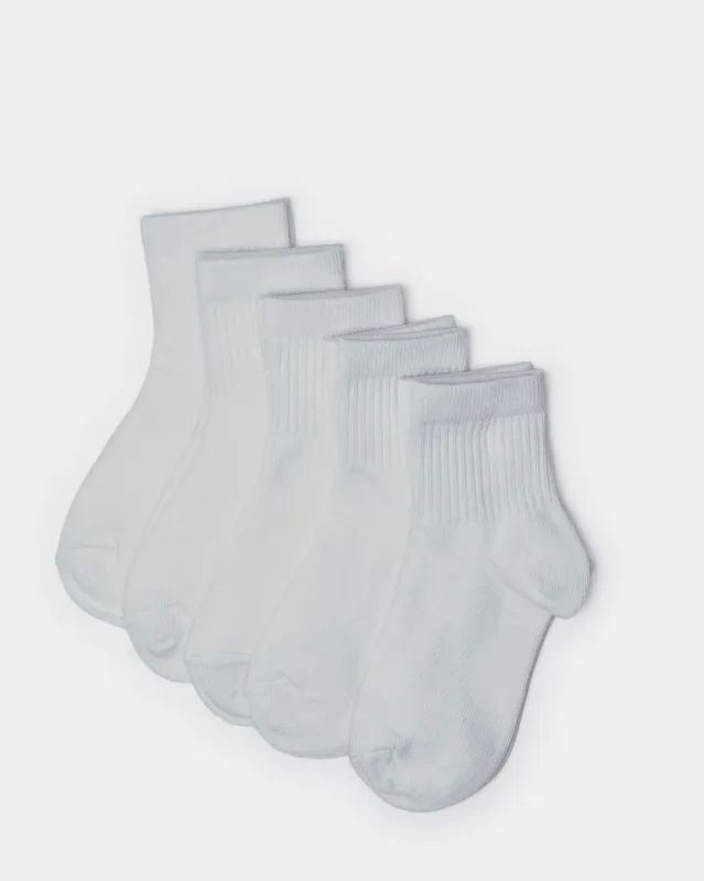 Boys White Socks Set (Pack Of 5) sold by Redtag