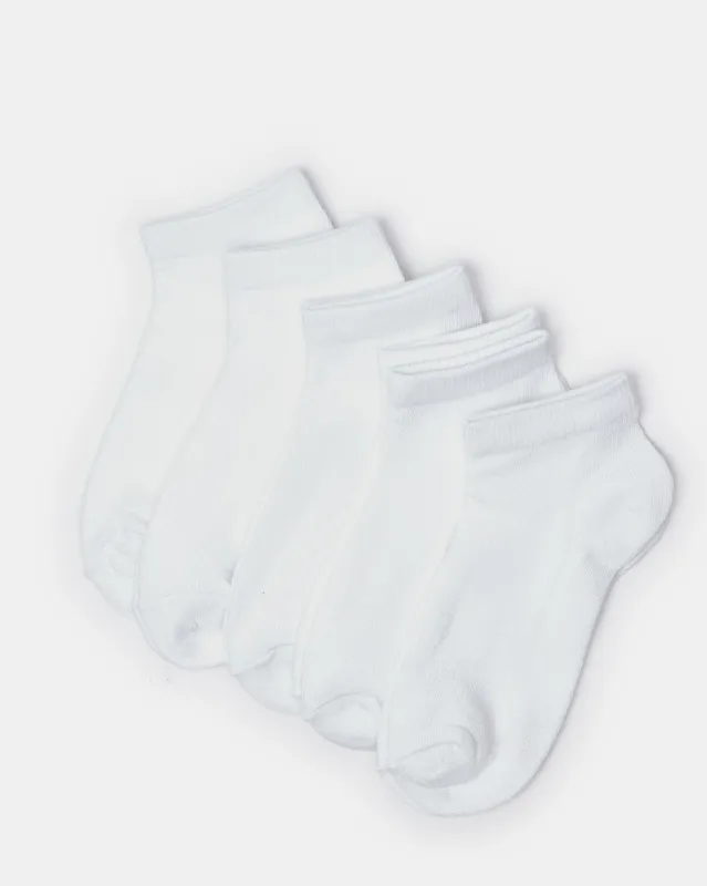 Boys White Socks Set (Pack Of 5) sold by Redtag