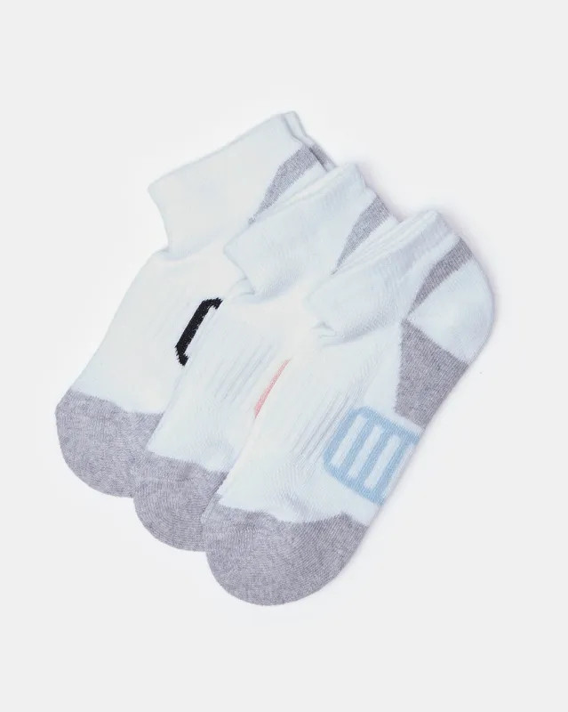 Girls Assorted Ankle Length Socks (3Pairs) sold by Redtag