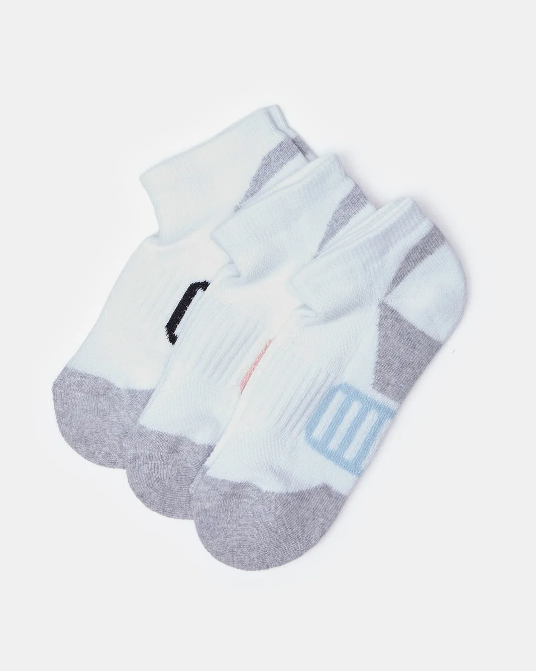 Girls Assorted Ankle Length Socks (3Pairs) sold by Redtag