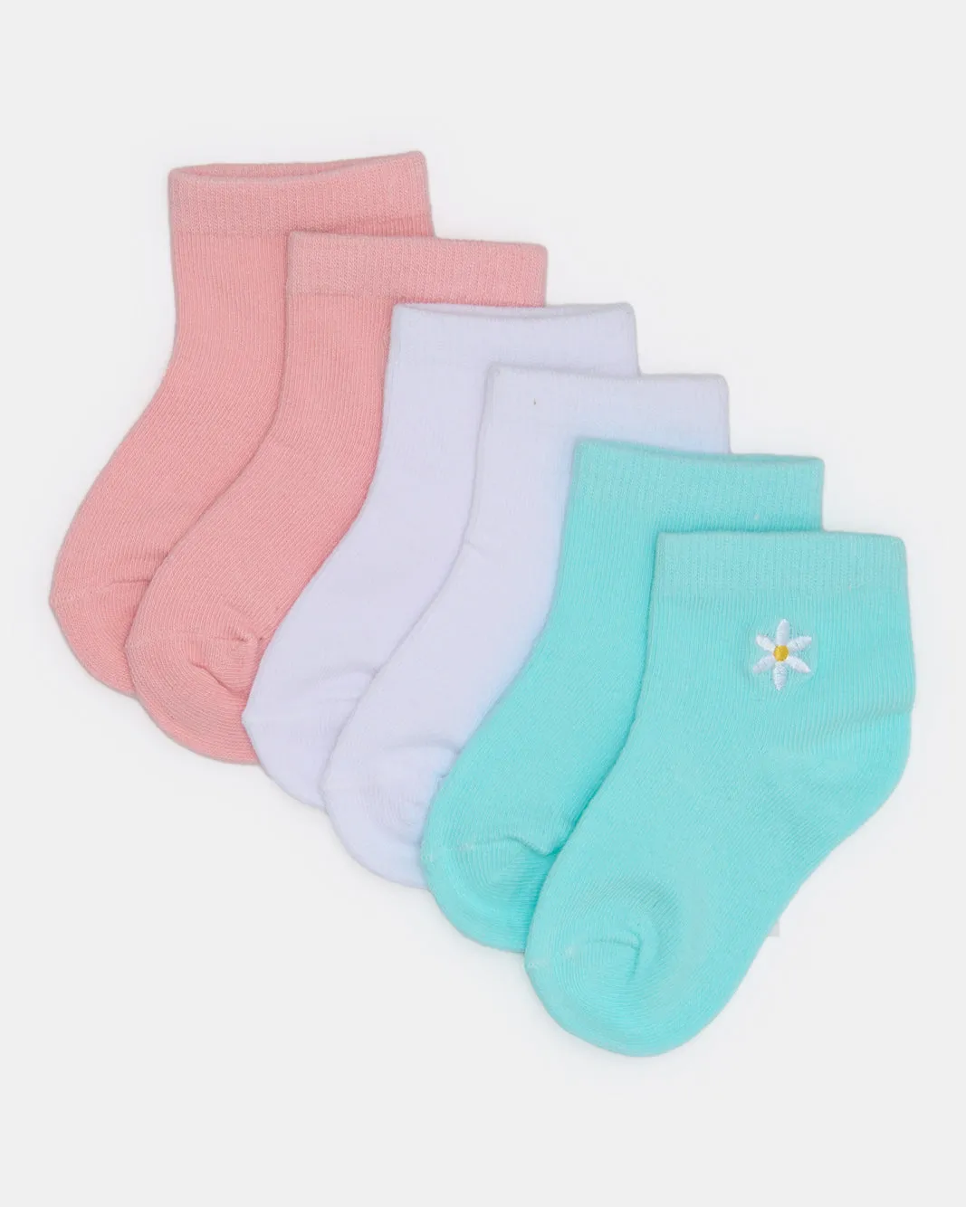 Infant Girls Assorted Ankle Length Socks (Pack Of 3) sold by Redtag