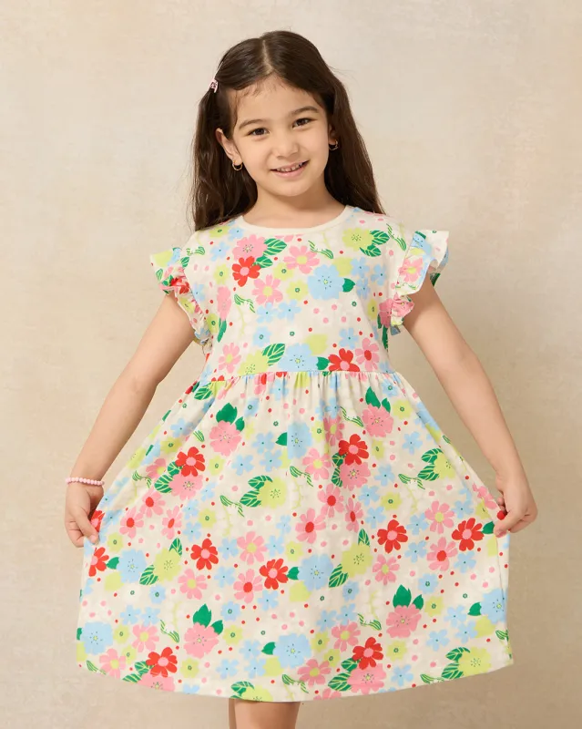 Girls Assorted Printed Floral Dress sold by Redtag