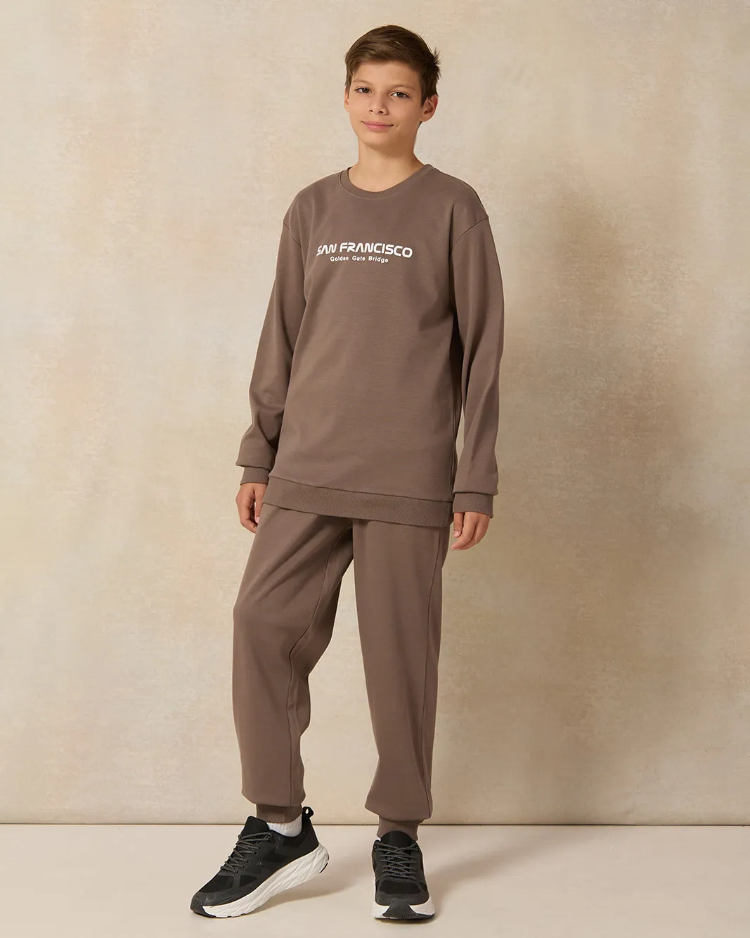 Senior Boys Brown Crew Neck Sweatshirt sold by Redtag product image thumbnail 2