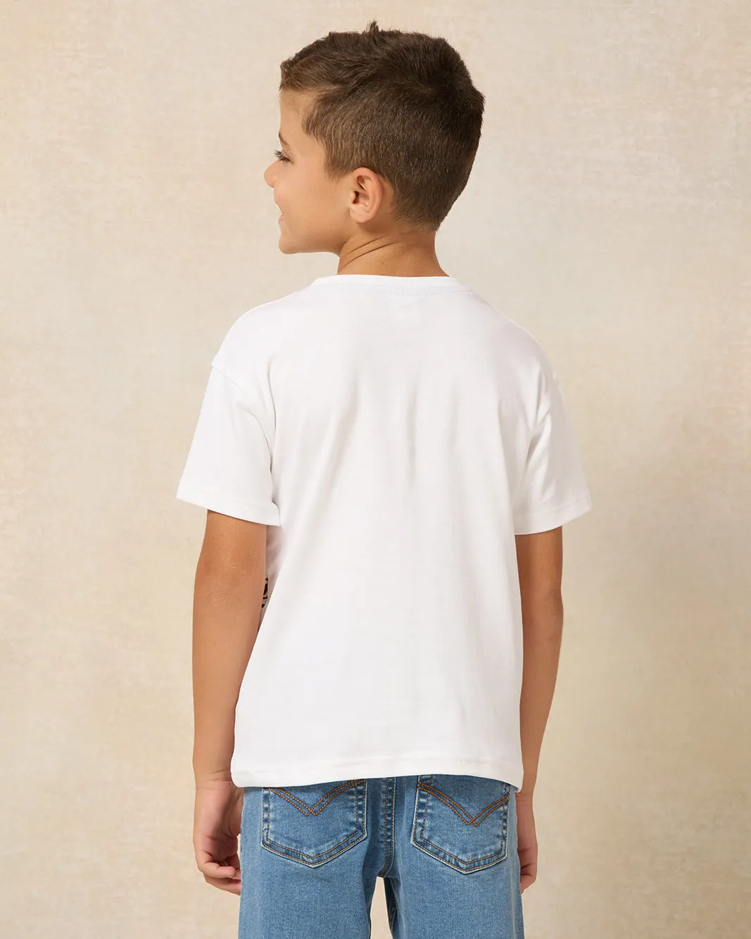 Boys White Sonic Printed T-Shirt sold by Redtag product image thumbnail 2